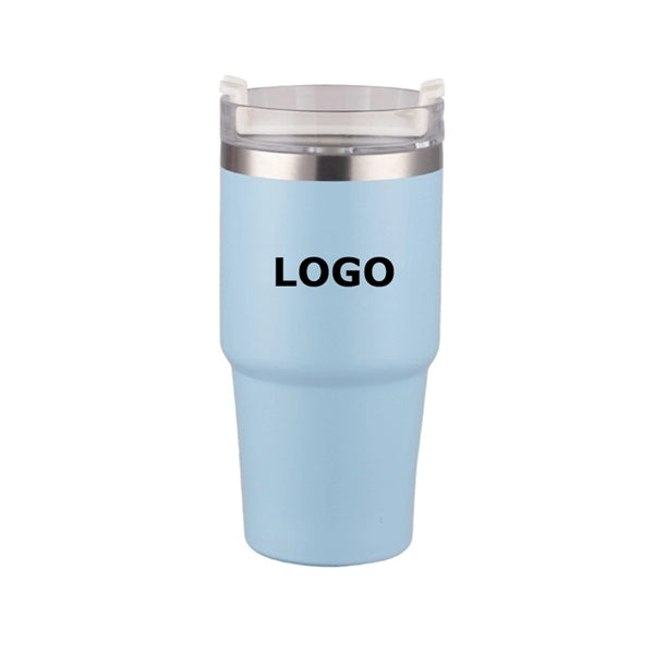 Large Stainless Steel Tumbler With Straw And Lid