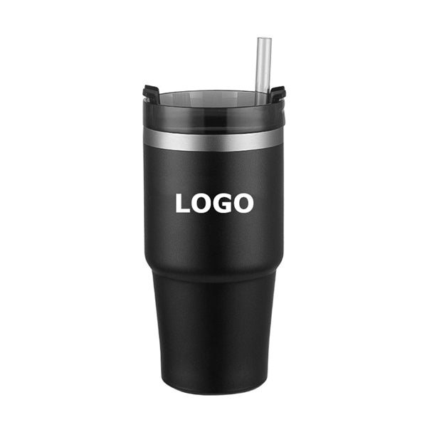 Large Stainless Steel Tumbler With Straw And Lid