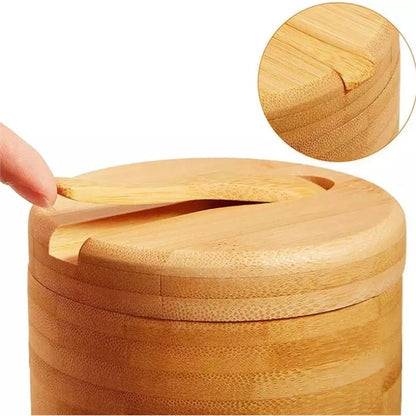 Bamboo Salt Cellar with Magnetic Swivel Lid
