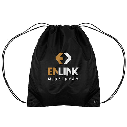 14.5x17.5 210D Polyester Drawstring Backpack
