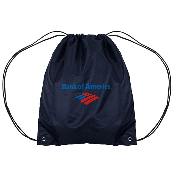 14.5x17.5 210D Polyester Drawstring Backpack