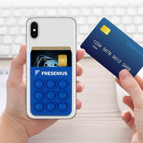 Popper Stress Reliever Silicone Phone Wallet