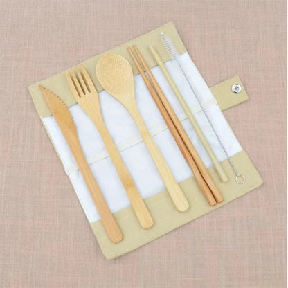 Bamboo Utensil Set With Case
