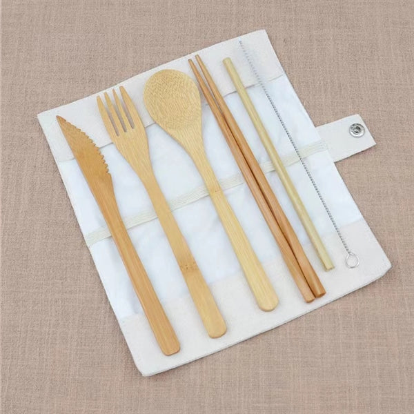 Bamboo Utensil Set With Case