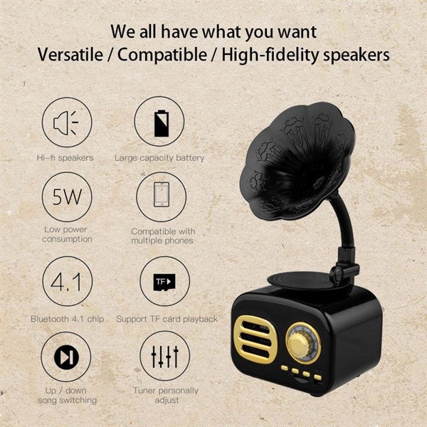 Portable Bluetooth Retro Speaker