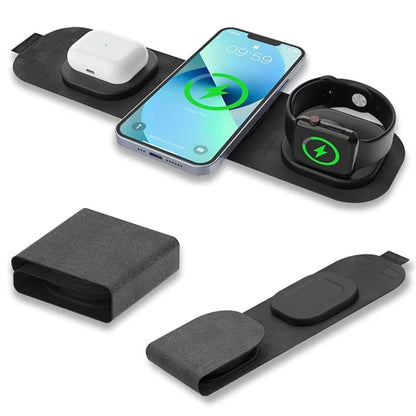 Foldable 3 In 1 Wireless Charger Charging Station