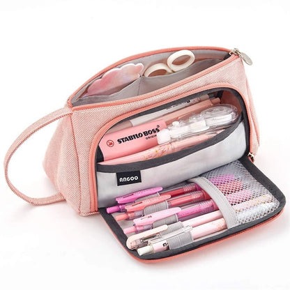 Big Capacity Canvas Pencil Case