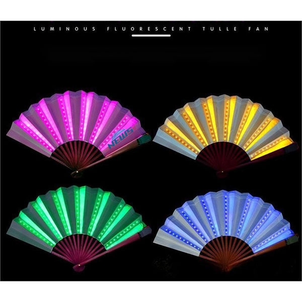 Folding Fan with LED Light