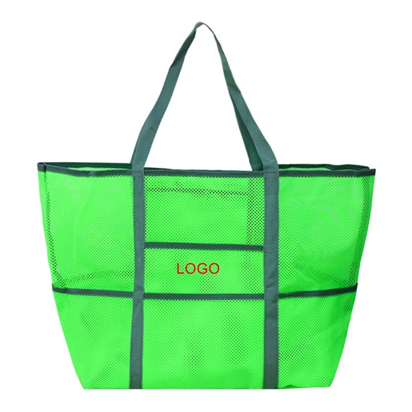 Mesh Pvc Tote Beach Pool Bag With Handle Grocery Storage