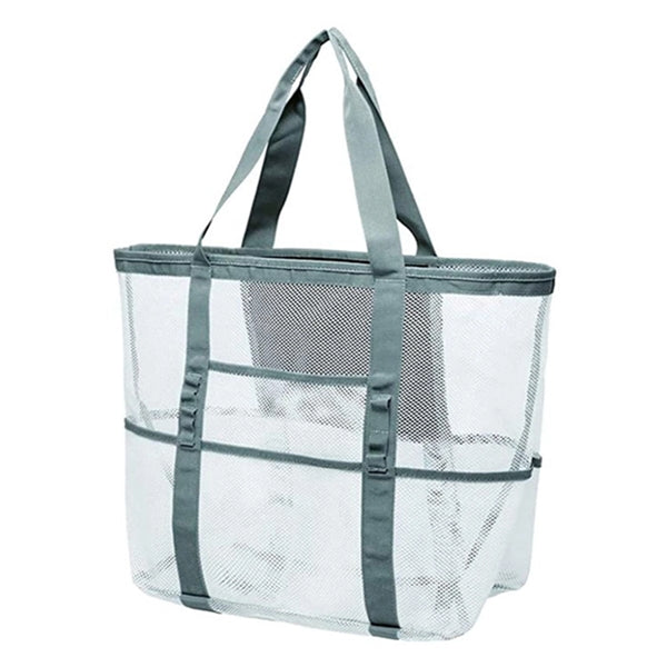 Mesh Pvc Tote Beach Pool Bag With Handle Grocery Storage