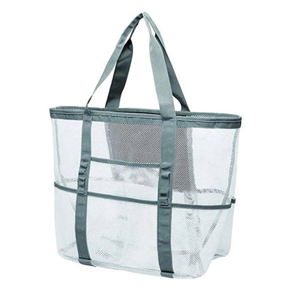 Mesh Pvc Tote Beach Pool Bag With Handle Grocery Storage