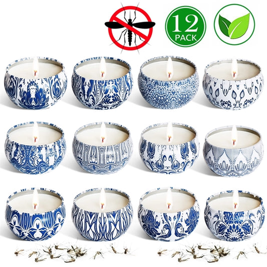 12 Packs Fragrant Mosquito Repellent Candle