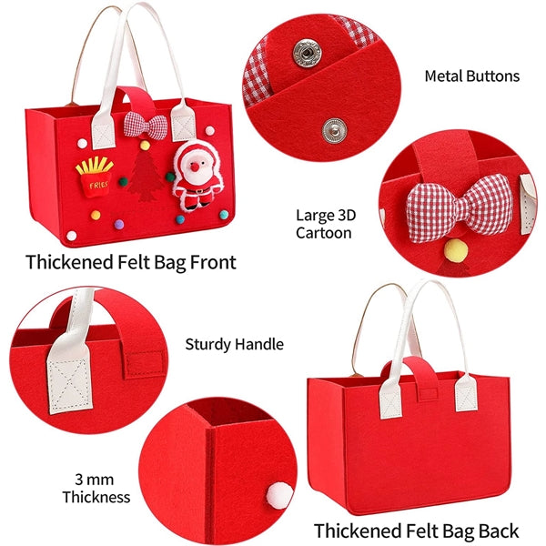 Christmas Tote Gift Bag With Handles
