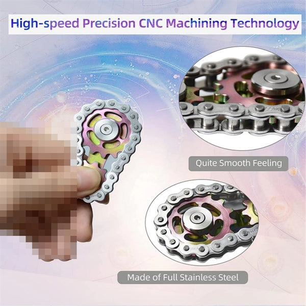 Stainless Steel Fingertip Sprocket Spinner Toy