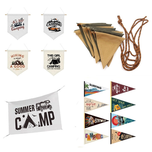 Camping Party Holiday Pennant