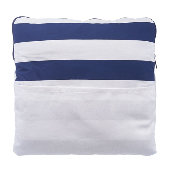 2-in-1 Travel Pillow Fleece Blankets w/ Zipper and Pockets