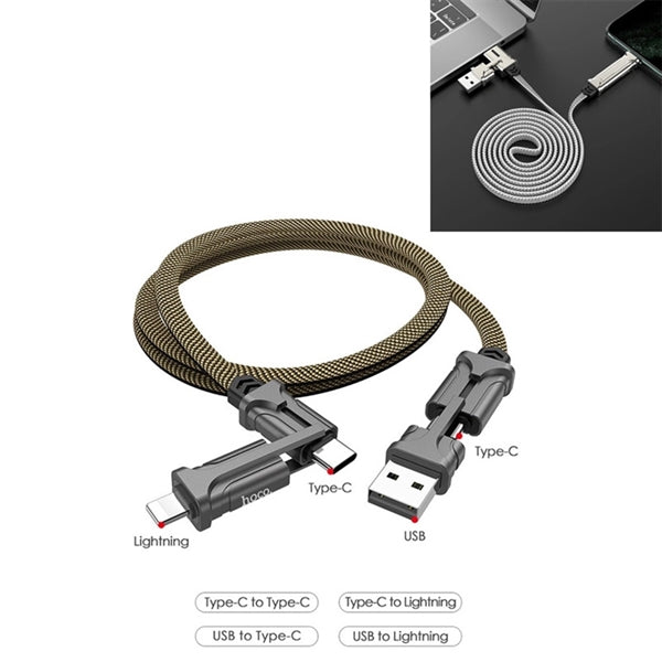 4 in 1 Rubik's cube charging data cable