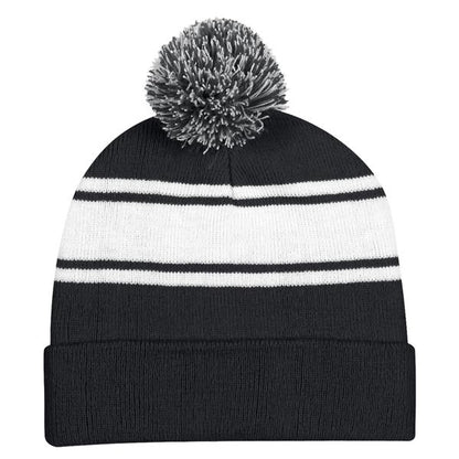Winter Jacquard Beanie Pom-Pom