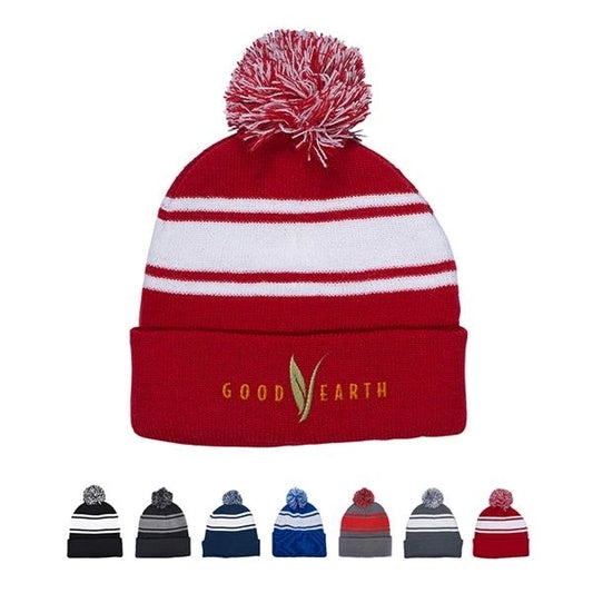 Unisex Knitted Adult PomPom Beanie Hat