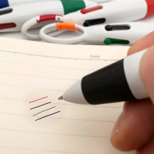 4-in-1 Shuttle Pens Retractable with Carabiner