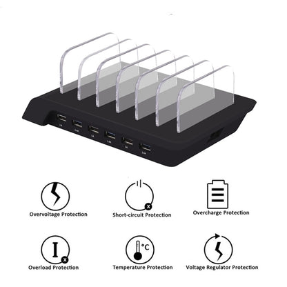 6 Port USB Multiple Devices Fast Charging Station