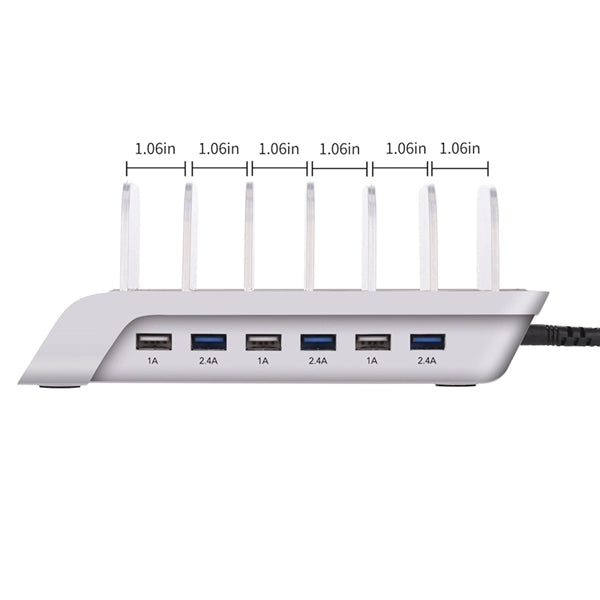 6 Port USB Multiple Devices Fast Charging Station