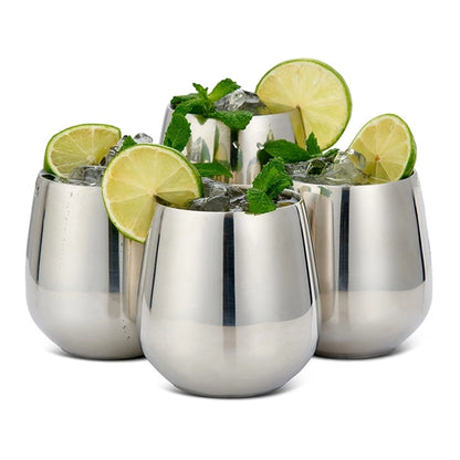 Portable Stainless Steel Stemless Wine Glasses