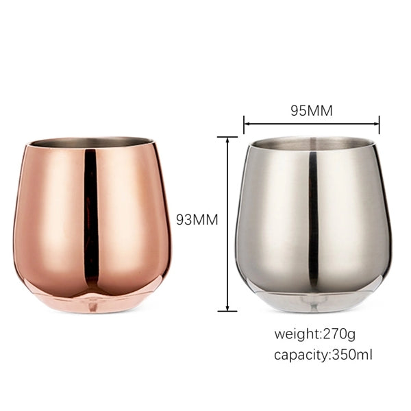 Portable Stainless Steel Stemless Wine Glasses