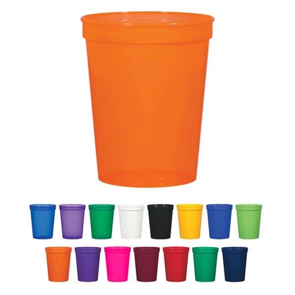 Custom Logo 16 Oz. Plastic Stadium Cup
