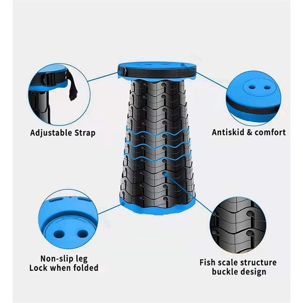 Portable Telescopic Stool Folding Chair