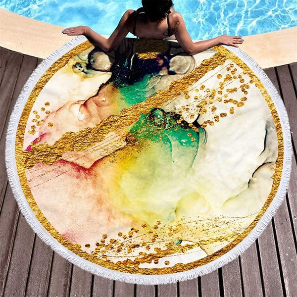Round Microfiber Beach Towel
