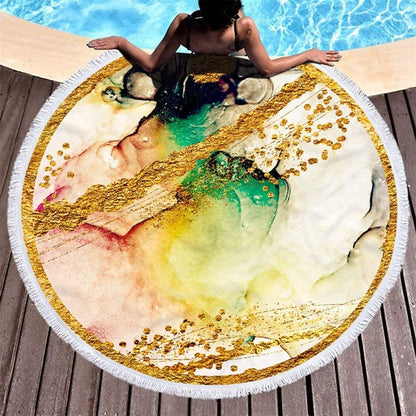 Round Microfiber Beach Towel