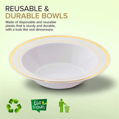12oz Disposable Plastic Party Bowls