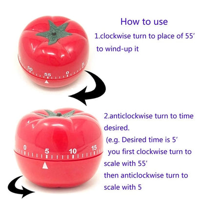 Mechanical Tomato Shaped 60 Minutes Timer