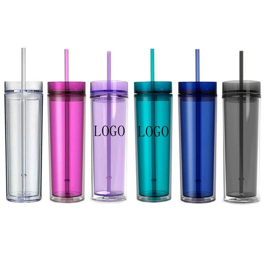 16Oz Acrylic Tumbler With Lid And Straw