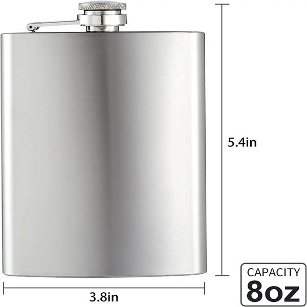Silver Stainless Steel Hip Flask