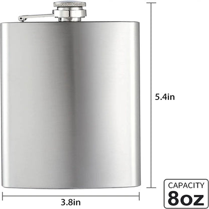 Silver Stainless Steel Hip Flask