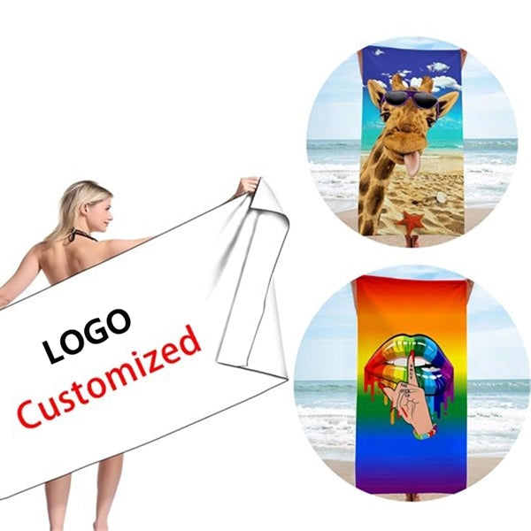 Sublimated Microfiber Sand Proof Beach Towel