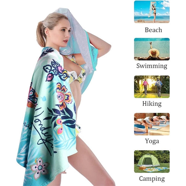 Sublimated Microfiber Sand Proof Beach Towel