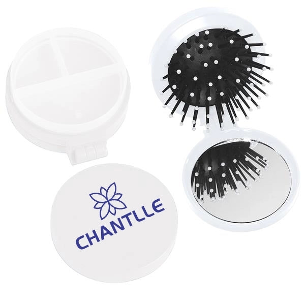 3-In-1 Brush And Pill ABS Beauty Case Kit