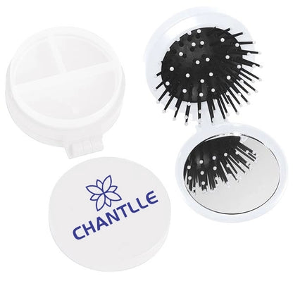 3-In-1 Brush And Pill ABS Beauty Case Kit