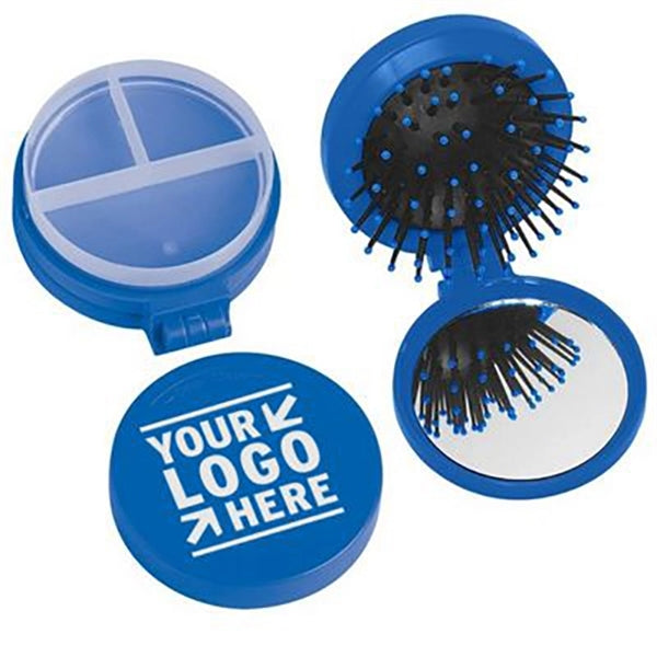 3-In-1 Brush And Pill ABS Beauty Case Kit