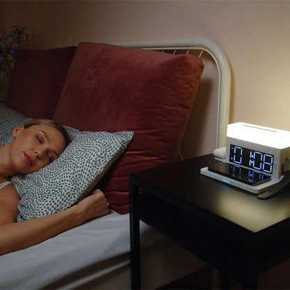 6 in 1 Multifunctional Alarm Clock Wireless Charger