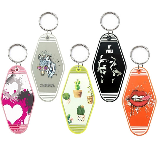 Plastic Hotel Key Tag Motel Keychains