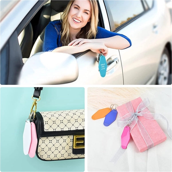 Plastic Hotel Key Tag Motel Keychains