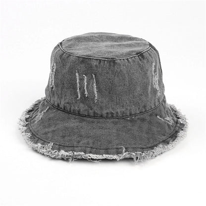 Retro Washed Cowboy Frayed Fisherman Hat