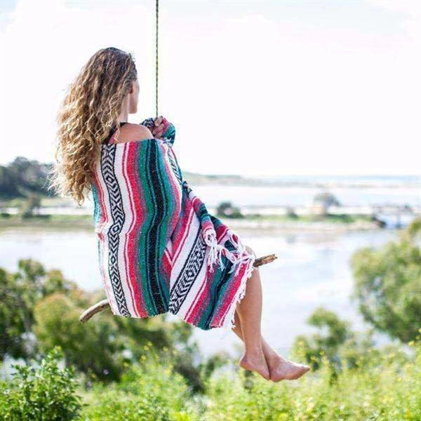 Mexican Serape Blanket Yoga Beach
