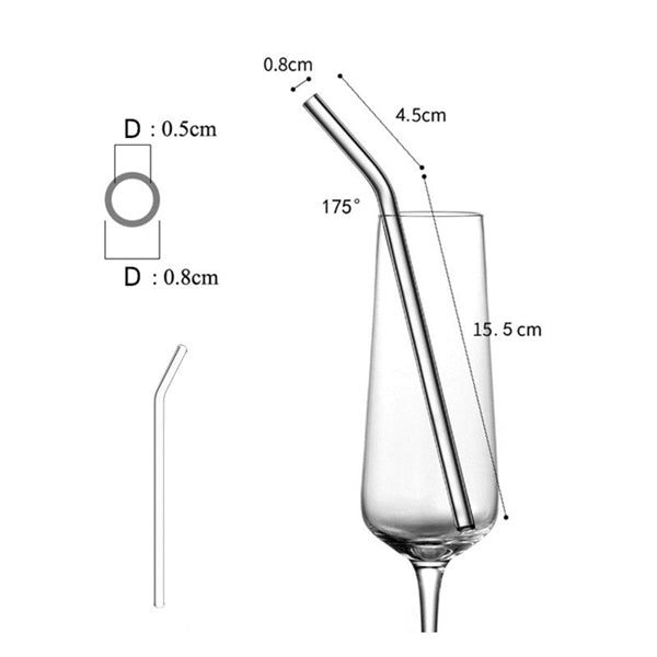 Bent Drinking Glass Straw Kit