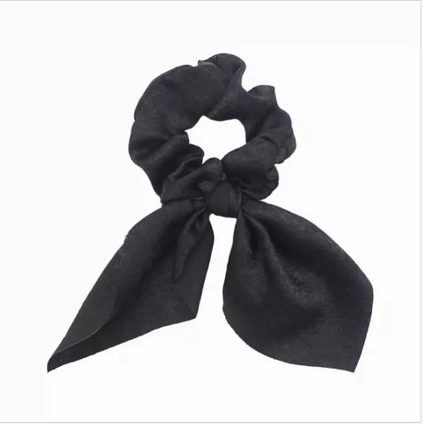 Full Color Satin Bow Scrunchie