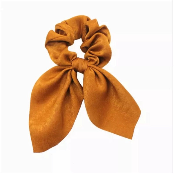 Full Color Satin Bow Scrunchie